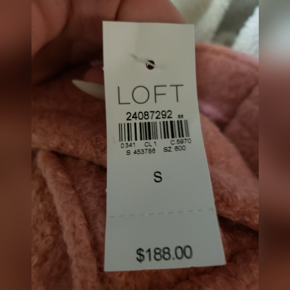 LOFT BRAND NEW Pink/Peach Wool Coat - Picture 2 of 5